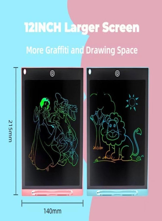 EVALUEMART Plastic 12 Inch LCD Writing Tablet with Stylus Pen, Electronic Colorful Screen Magic Slate Doodle Drawing Board Pad Scribbler Educational Learning Tool - Image 4